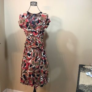 Multicolored wrap dress